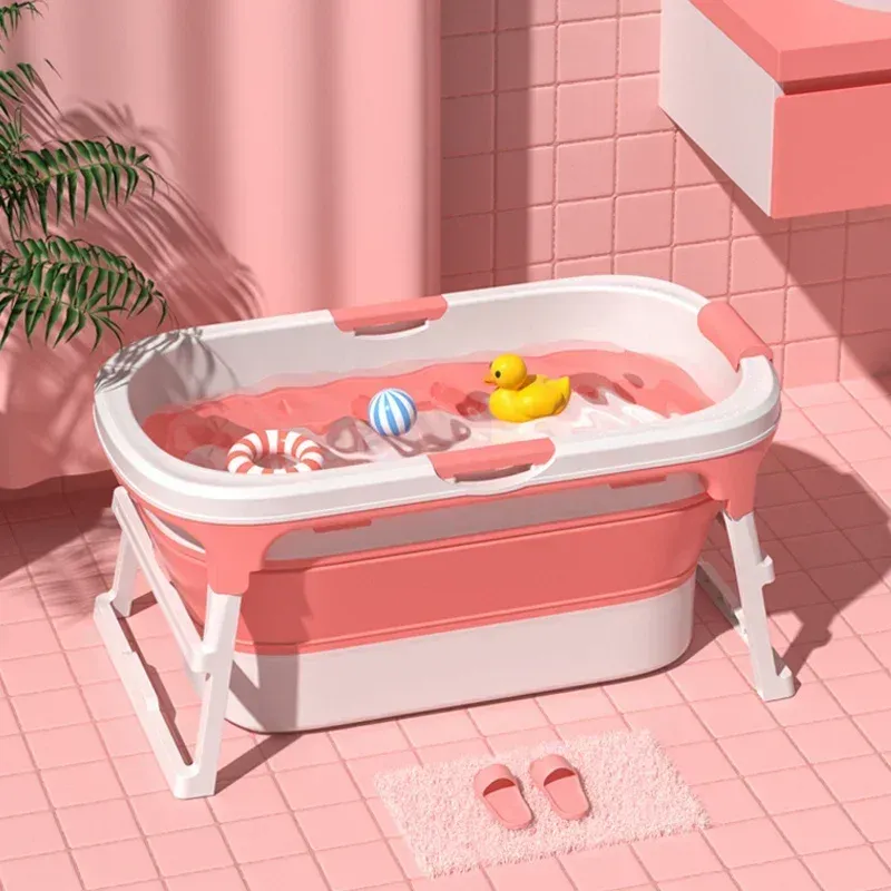 Baignoires Bassin De Bain Les Grands Enfants Peuvent S'asseoir Peut S'allonger Baril De Salle De Bain Pratique Pliant Seau De Bain Douche Conception Piscine