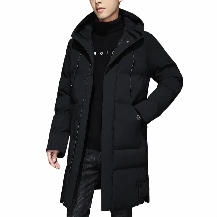 Noneair Men's High Quality Hooded Jacket Black Fi冬ジャケットメンブランド衣類2024 New Parka Men Thick Warm LG Coats G9ol＃