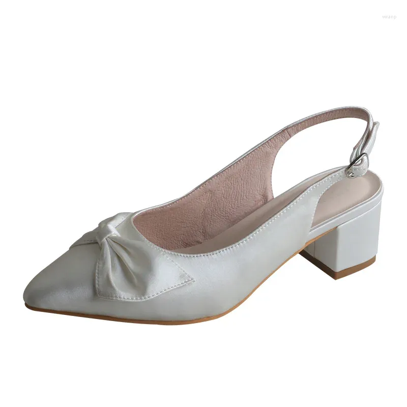 WEDOPUS 151 Anpassade skor Klänning Chunky Block Heel Wedding Pointed Toe Female Slingback 34144