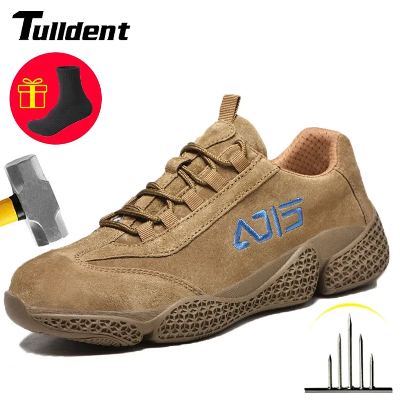 Сапоги Tulldent Safety Shoes Men IrunctuePuction Ronation Roase Cronkers мужчина стальная обувь рабочие ботинки неразрушимые безопасные ботинки мужские ботинки