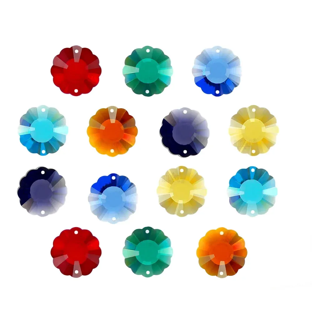Suncatchers Crystal Plum Blossom Beads 25mm True Color Chandelier Prism Crystals Sun Catcher Rainbow Maker Home Garden Decoration Ornaments