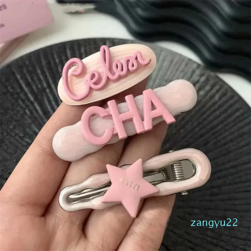 Headwear Hair Accessoires Girls Coiffes Clips Star Y2K Accessoires de cheveux Femme Femme Duck Bill Clip Pink Alloy Himitone Hairpins Kids Barrets Fashion Ornement