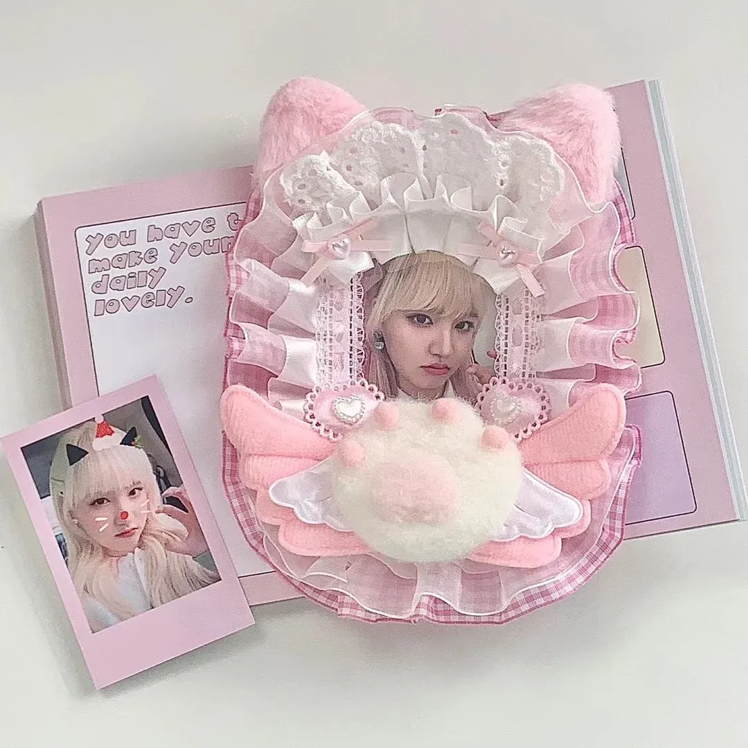 Karty albumowe Protectory Kpop Zdjęcie Sleeve Cute Idol Zbieranie uchwytu na książki Protektorów koronkowe ręcznie robione wsparcie kawaii rzeczy