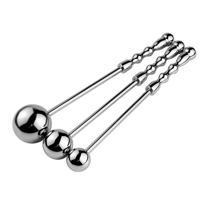 Brinquedos anais de metal para mulheres homens masturbação gay aço inoxidável estimulação anal bola butt plug casais flertando produtos de jogos adultos 30/38/50 mm