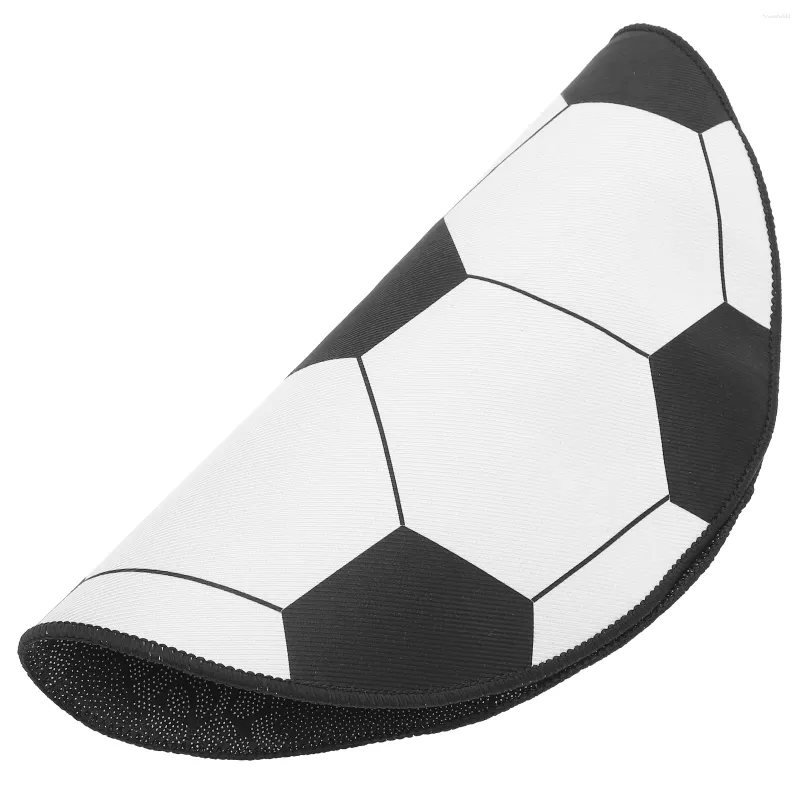 Teppiche, Fußballteppich, rund, Fußballbereich, Kreis, schwarz, weiß, kariert, Teppich, Boden, Stuhlmatte, 60 cm, rutschfeste Kissenpolster für Kinder