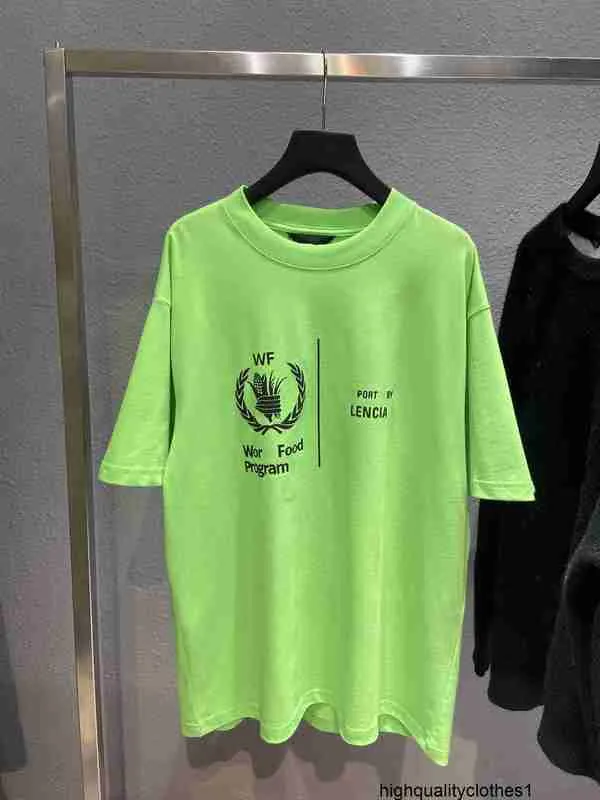 Projektant INS 21SS Wiosna i lato światowy ziarno alfabetowy druk Para OS Casual krótkie koszulki T-shirt FSFE