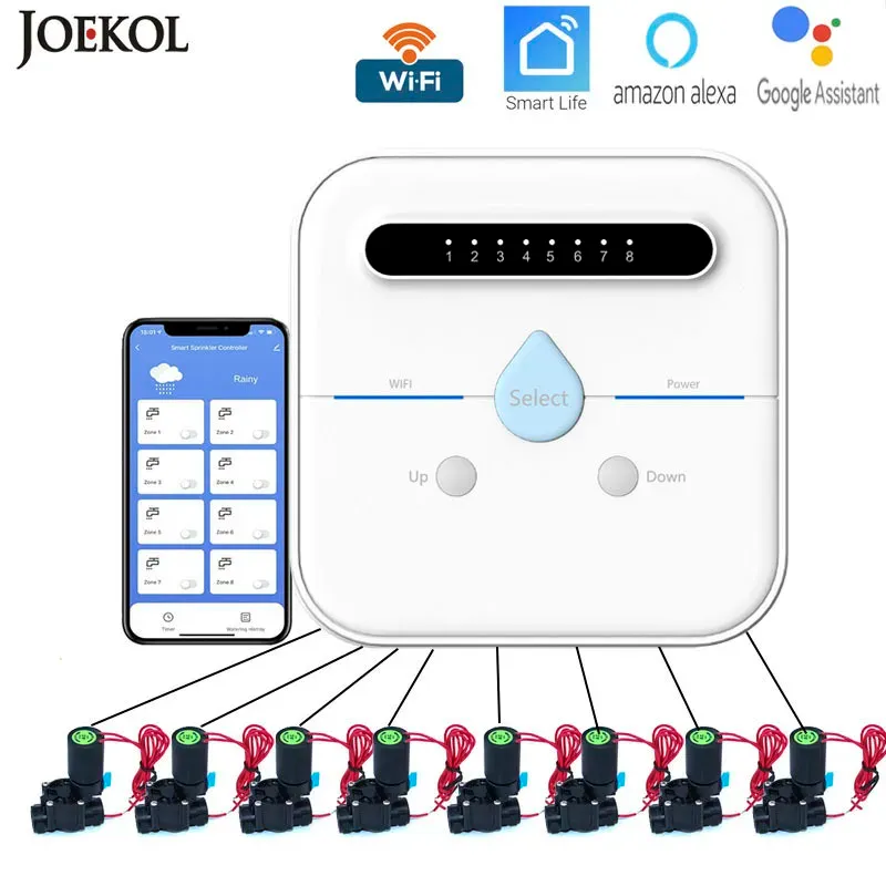 Timers WiFi Connect Smart Watering Timer Garden Irrigation Controller Vattentät vattenventil Irrigation Timer Smart Watering System