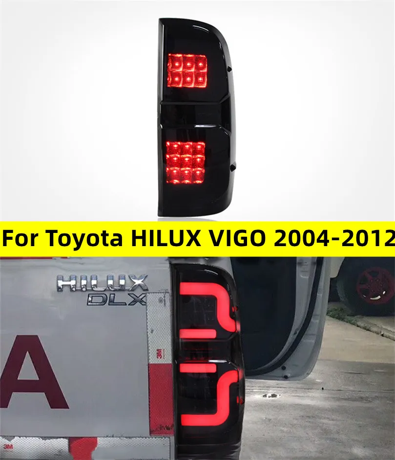 För Toyota Hilux Revo 2004-2012 Bakre parkeringsbroms Turn Signal Reflektor Taillight Streamer vänder Highlight