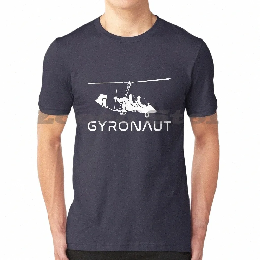 Gyraut-Gyrocopter Pilot T-shirt 100% Cott Comfortabele Hoogwaardige Gyraut Gyrocopter Gyroplane Pilot Ultralight Grappige P5Ds #