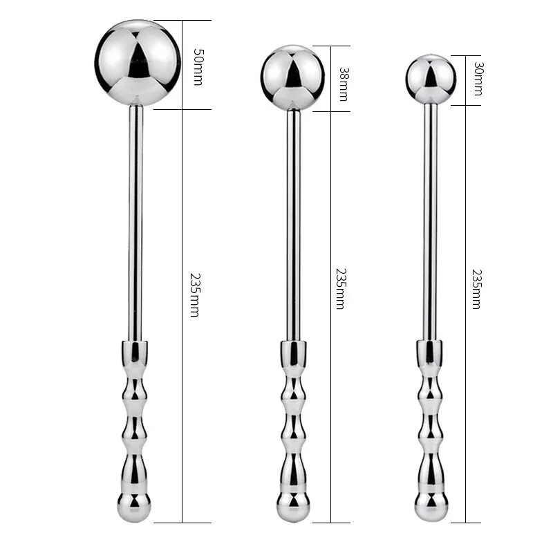 Giocattoli anali in metallo per donne uomini Masturbazione gay Sfera di stimolazione dell'ano in acciaio inossidabile Butt Plug Coppie che flirtano Giochi per adulti Prodotti 30/38/50 mm