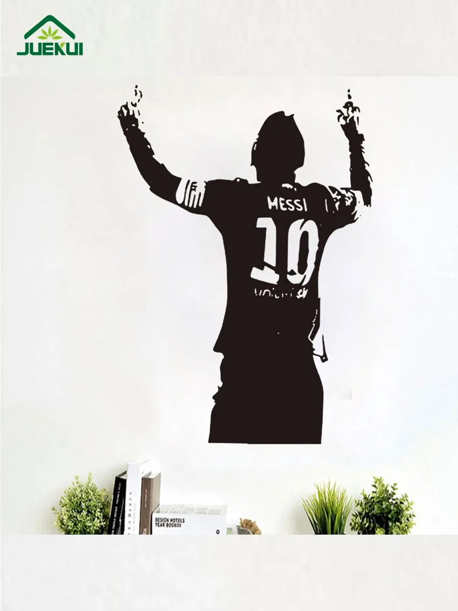 Accessories Football Star Player Removable Wall Stickers for Boys Bedroom Art Decor Vinyl Waterproof Decals Living Room Decoration K397