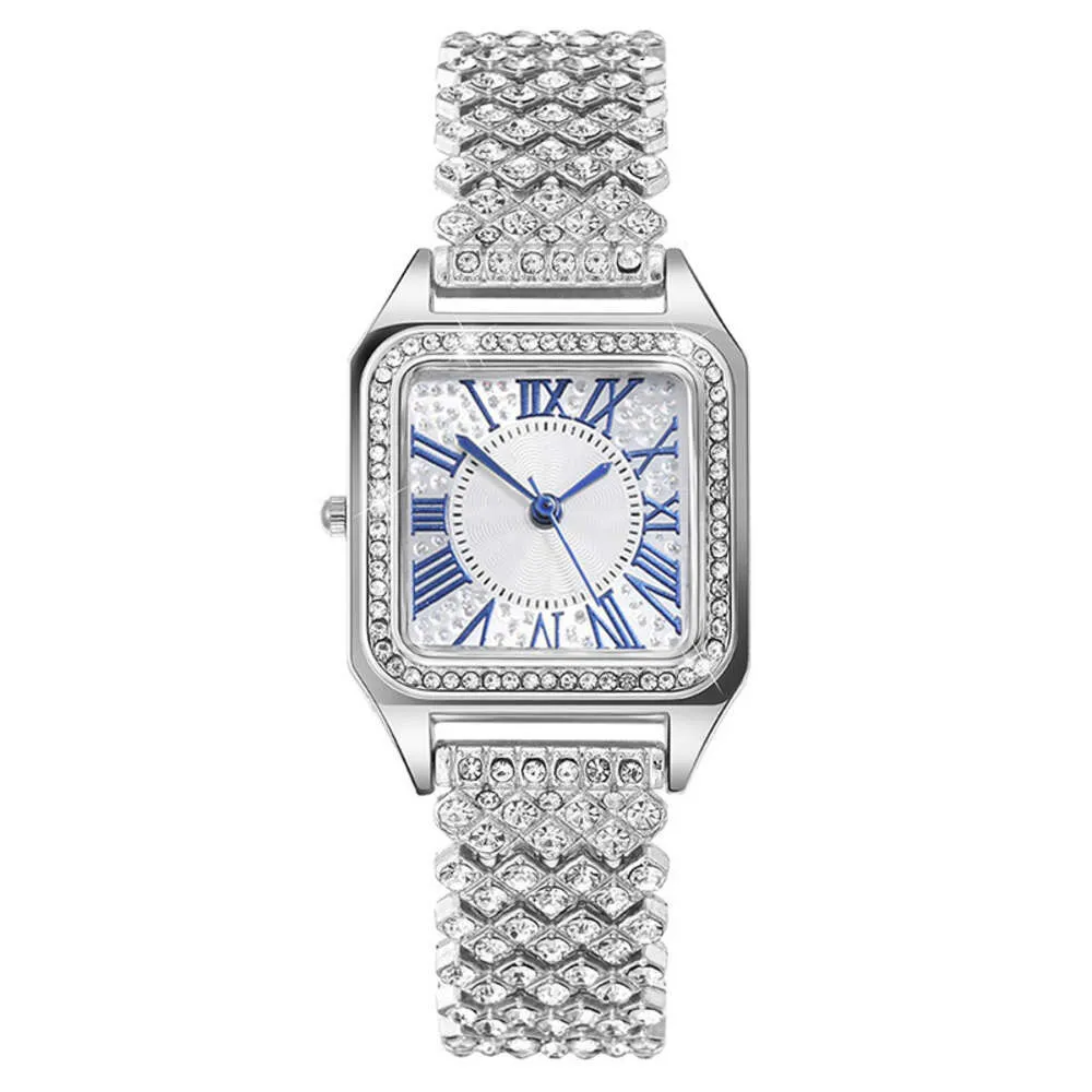Hochwertige Luxus -Männer watmen Frauen modische römische Diamond Square Womens Watch Quartz 1F1i
