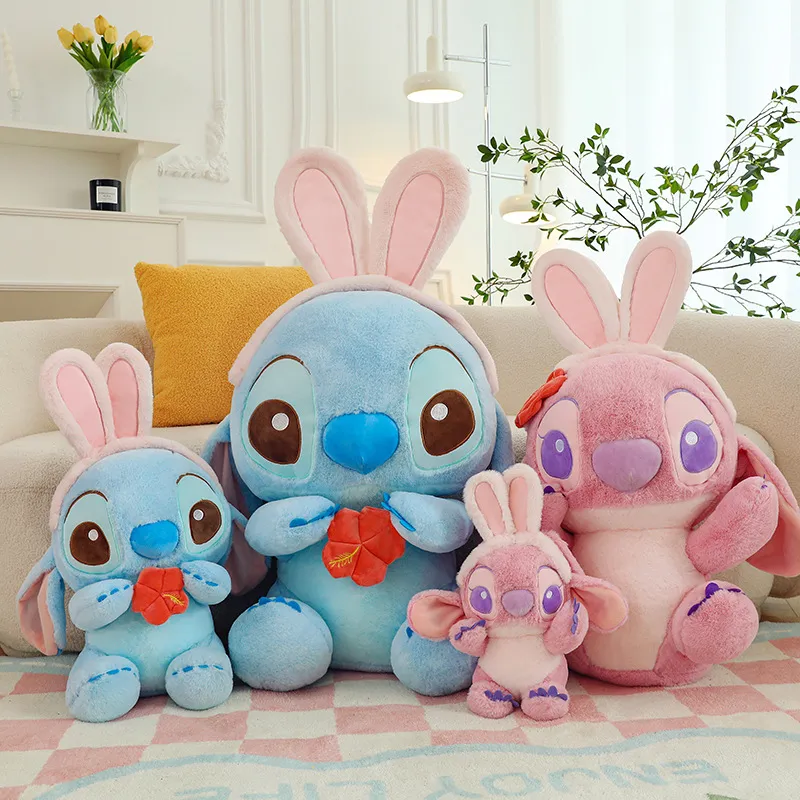 Groothandel Anime Cartoon 40 Cm Knuffel Sterrenhemel Baby Stitch Pop Machine Paar Kussen Auto Gemonteerde Accessoires Creatief Speelgoed Geschenk kamer Decoratie Klauw Machine Prijzen