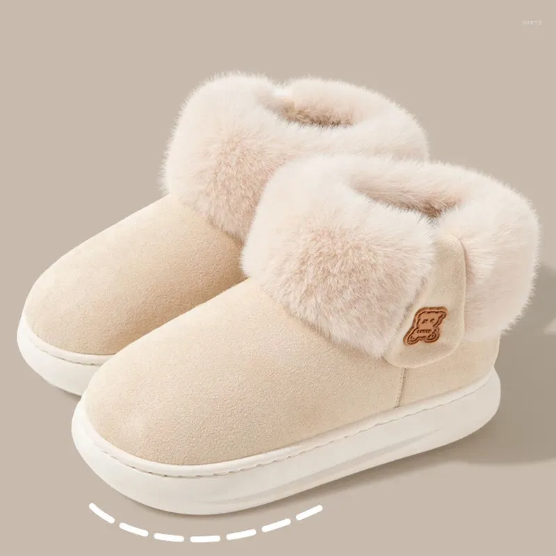 Casual Snow Women Shoes 418 Furry Boots Warm Suede 2024 Winter Soft Sole bekvämt ljus utanför tjocka bottenpar Kort stövel