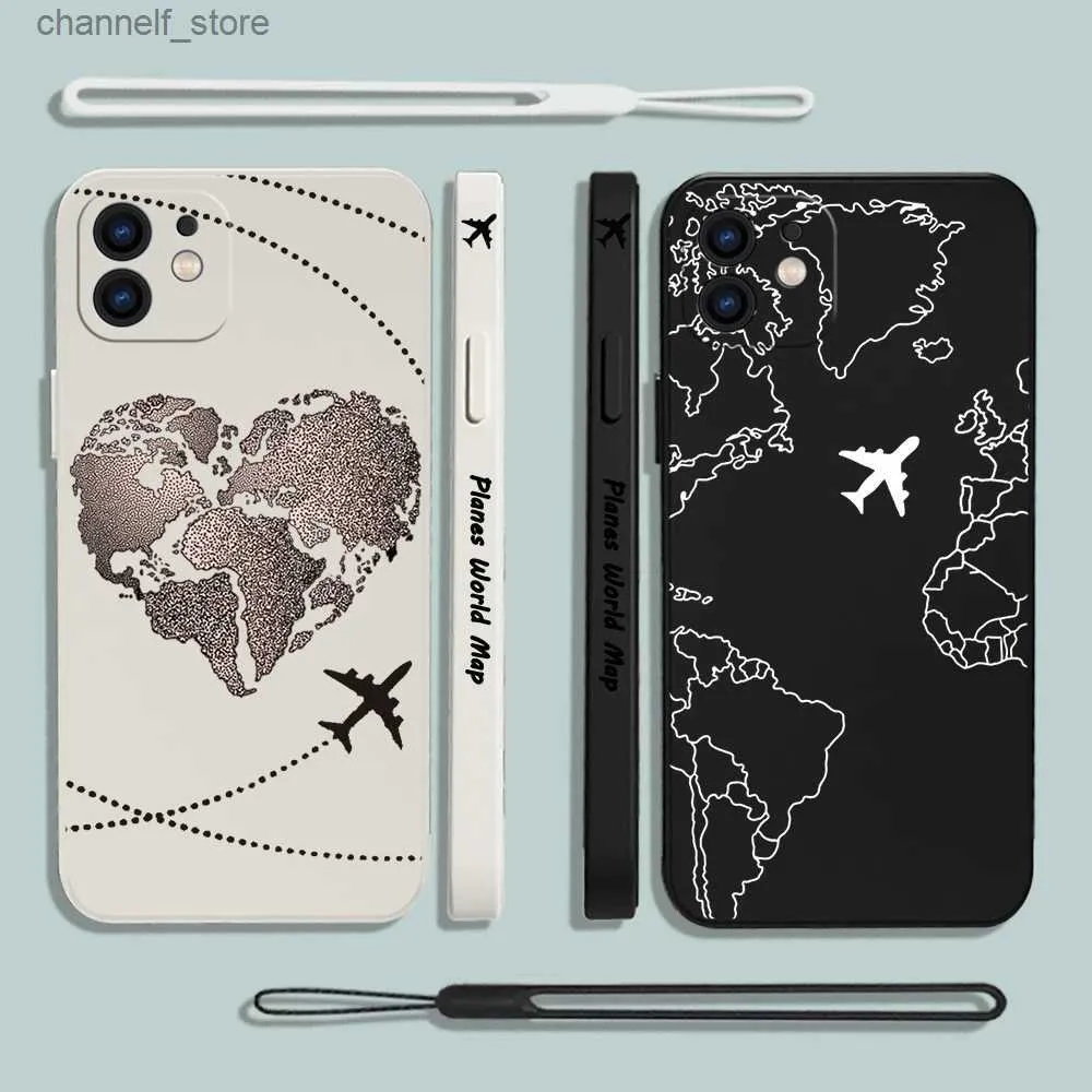 Mobiele telefoons Planes Wereldkaartreiscase voor Samsung A54 A34 A73 A53 A33 A23 A14 A13 A04 A04S A04E A72 A52 A52S A32 A22 A12 A71 A51 4G 5GY240325