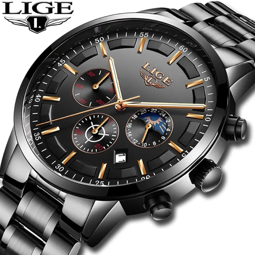 Uhren 2018 Uhr Männer LIGE Mode Sport Quarzuhr Herrenuhren Top-marke Luxus Business Wasserdichte Uhr Relogio Masculino C286e