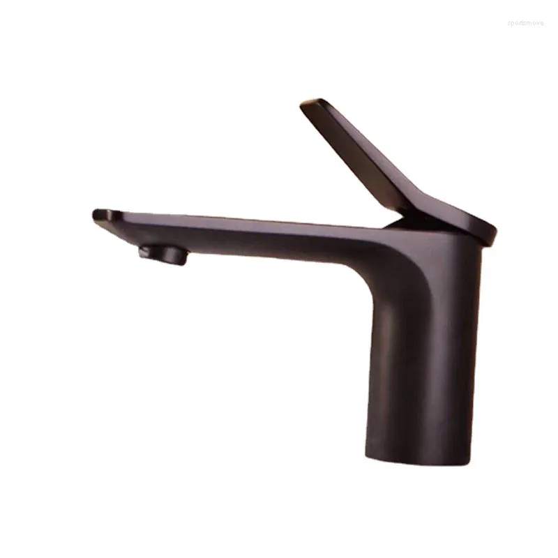 Bathroom Sink Faucets Black Chrome Washbasin Faucet Mixer Single Handle And Cold Brass Basin