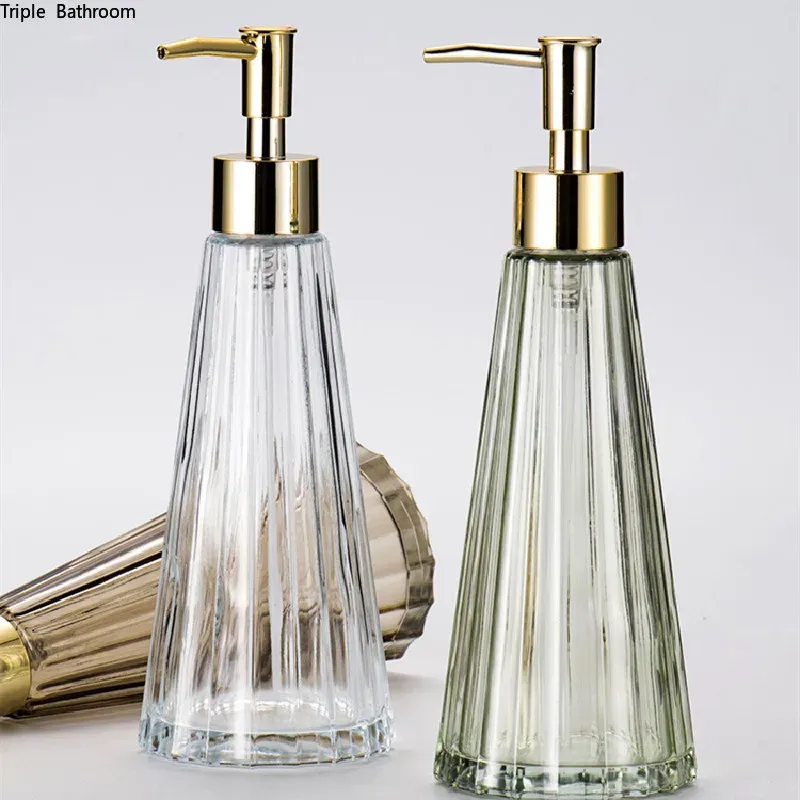 Dispenser 300ml Creativo Forma di Ombrello Bottiglia di lozione in vetro Bagno Shampoo Pompa Dispenser di sapone Pompa Dispenser di sapone liquido Decorazioni per la casa