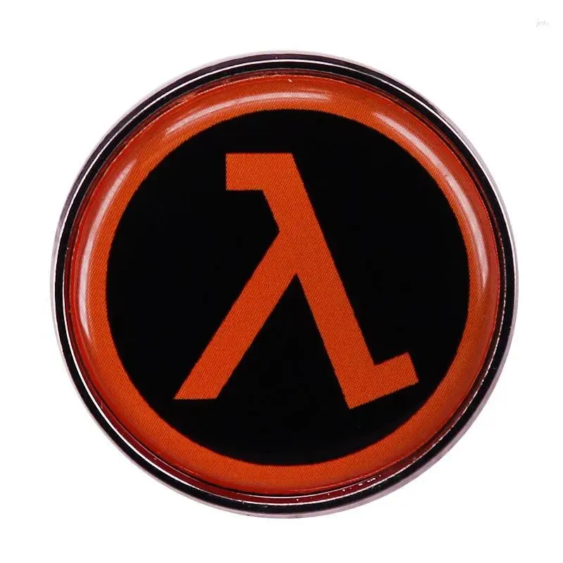 Brosches Half Life Lamba LOGO ANIME LAPEL PINS Ryggsäck Jeans EMAMEL BROOCH PIN Women Fashion smycken gåvor Tecknad märke