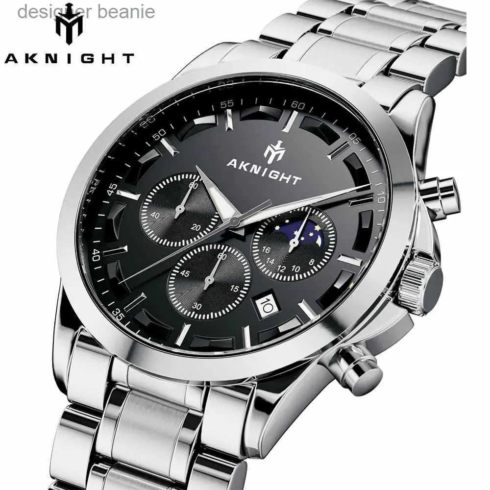 Montre-bracelets Nighttime Mens Brand Watch à la mode avec mouvement de quartz Waches imperméables en acier inoxydable et une date et un timing Clockc24410