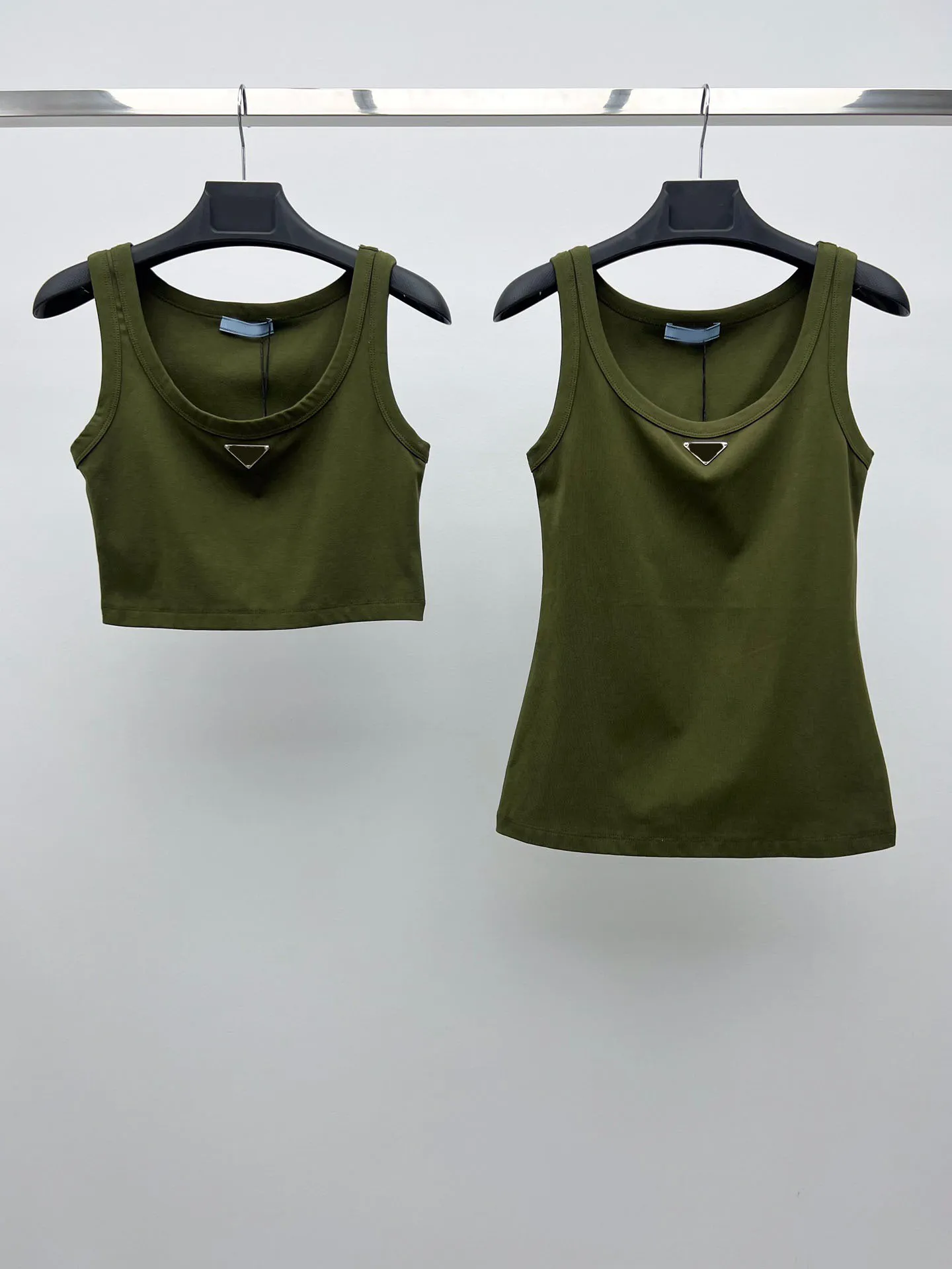 Luksusowa marka bawełniana okrągła szyja tshirty dla kobiet projektantka mody bez rękawów