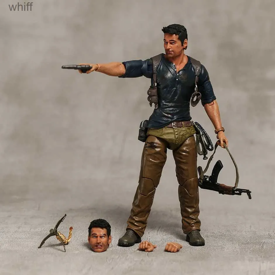 Figury zabawek akcji NECA Uncharted 4 Pod koniec kolekcji złodzieja Nathan Figury Figurek Model filmy Toyc24325