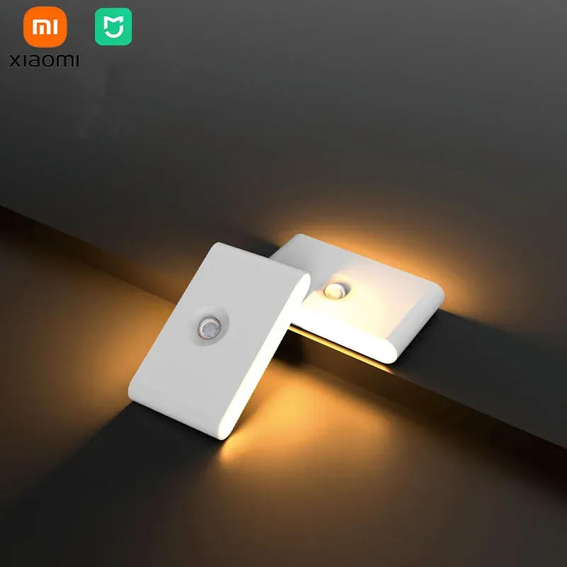 Hållare Xiaomi Mijia Smart Sensor Night Light LED Human Infrared Sensor Typec Laddning Trådlös magnetisk nattljus sovrumslampor gåva