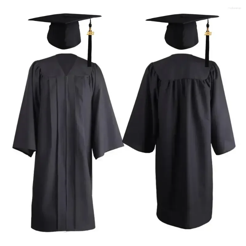 Zestawy odzieży kapelusz 1 wygodna sukienka Pography Universal Ceremonia Ceremonia Cardigan Academic Graduation 2024 Set Top
