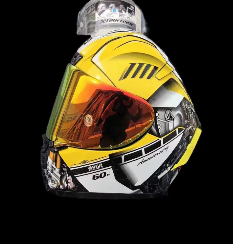 Volledig gezicht Shoei X14 Yaha RJM 60 Motorfietshelm Antifog Visor Man Rij auto Motocross Racing MotorhelmetnotoriginalHel970883333