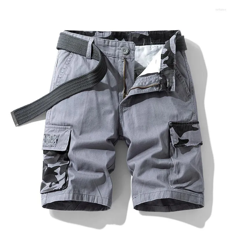 Men's Shorts Outdoor Camouflage Fifth Pants Summer Leisure Climbing Workwear Multi-Pocket Straight Casual All-Match Middle