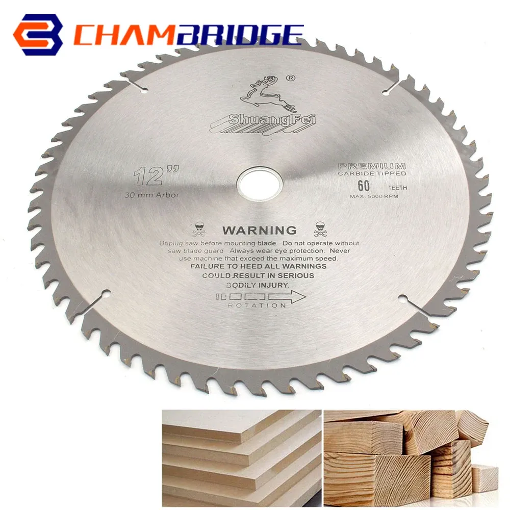 Joiners 300mm 12 inch Circular Saw Blade Carbide TCT for Woodworking Sliding Table Saw Wood Cuting 40/60/80/100/120 Teeth
