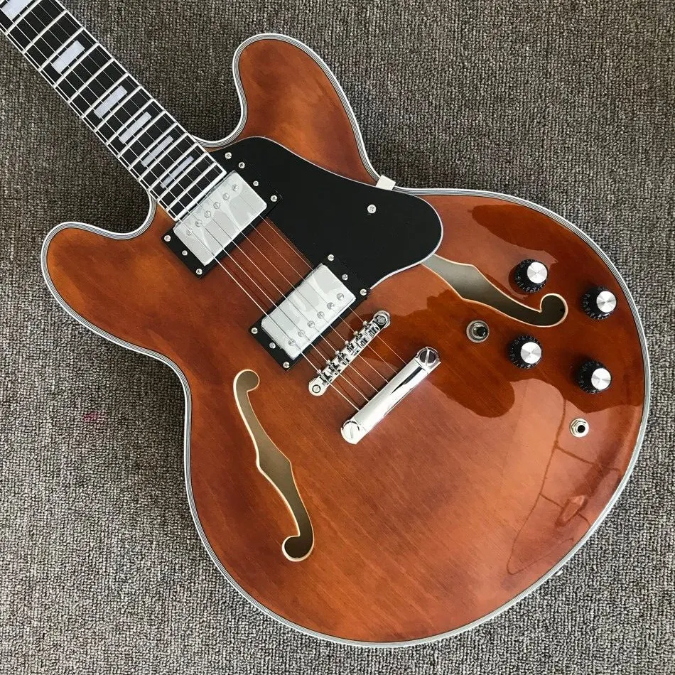 335 Jazz Half Hollow Electric Guitar Brown 2024