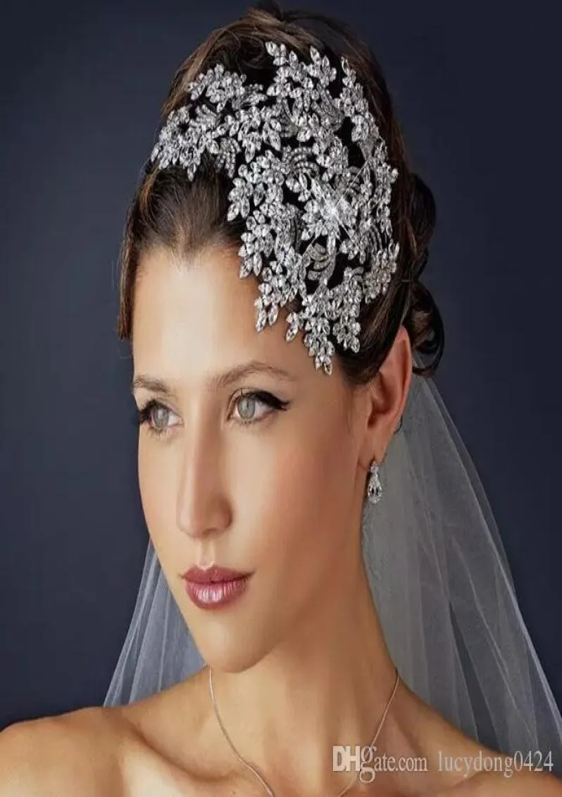 Nouveau mariage mariée cristal strass argent reine bandeaux diadème casque princesse cheveux accessoires concours bal vente au détail bijoux5971190