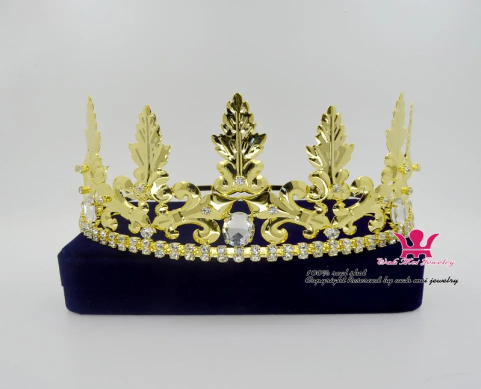 Noble rey reina corona imperial tiara tiara diadema disfraz de la fiesta del concurso para hombres o mujeres accesorios para el cabello cosplay accesorios 00044433759