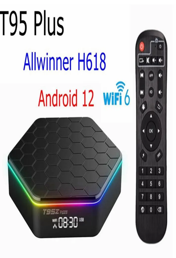 T95Z Plus Android 12 TV Box RGB Light 6K Ultra HD 24G5G WIFI6 4GB 32GB 64GB Allwinner H618 Quad Core BT50 HDR 10 Settop Box9083874