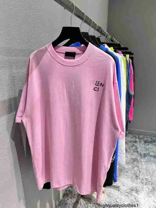 デザイナーハイバージョン22SS春と夏のフロントアンドバックイニシャル印刷愛好家カジュアルOS Tシャツ半袖ティーPGDC