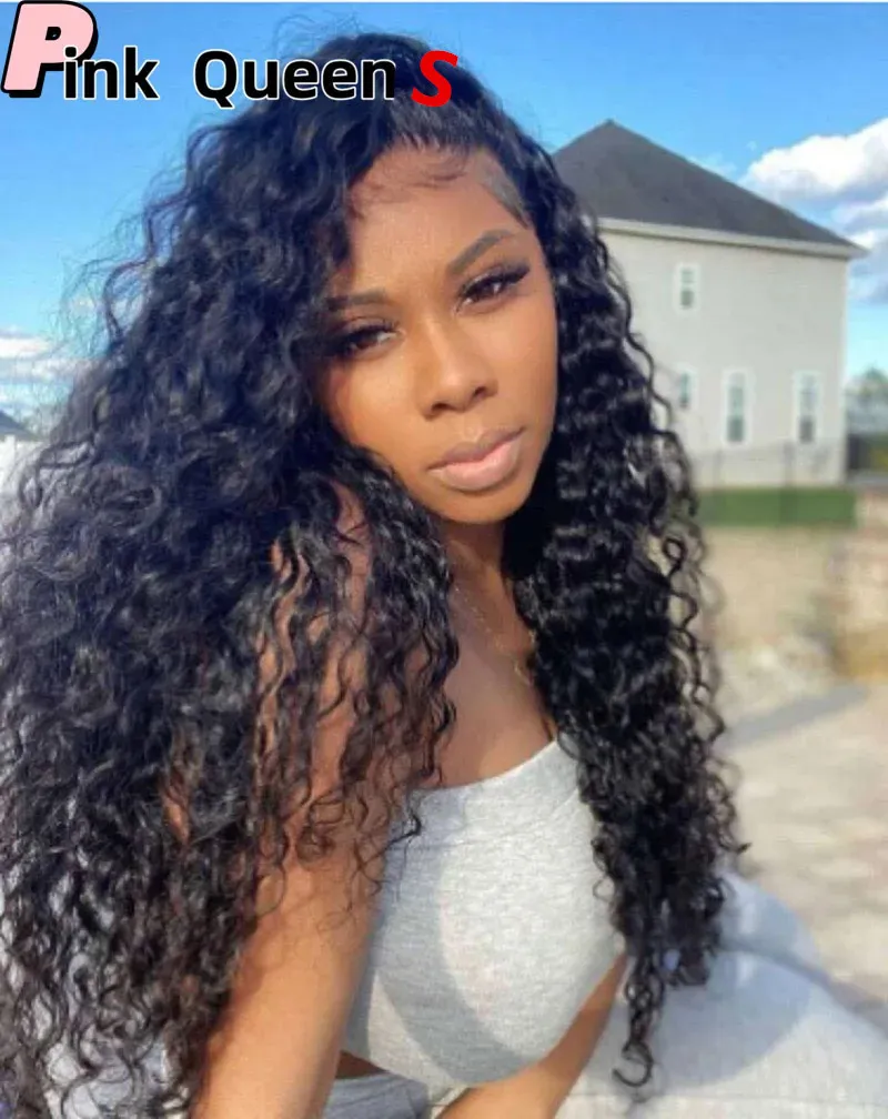 Hot black 13*4 Lace Front wig Long African chemical fiber wig natural long curly hair 28 inch stock fast shipping hairpiece no glue Brazilian hair high temperature wig