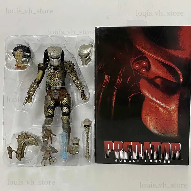 Action Toy Figures NECA Alien Jungle Hunter Predator Action Figure Model Toy Bookshelf Brinquedos Collection Doll T240325