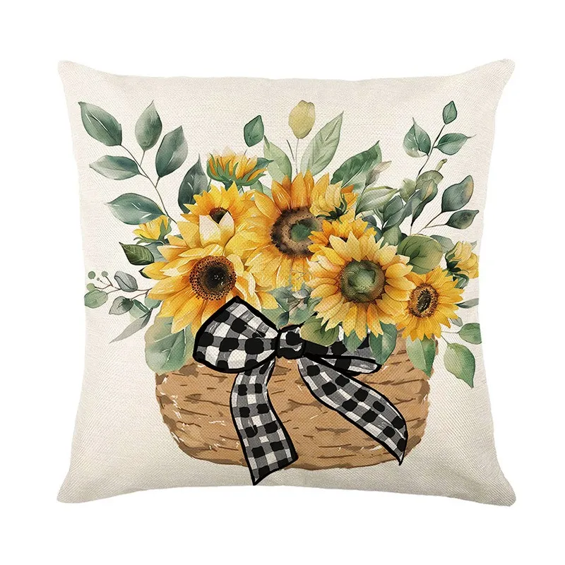 Couvre-coussin de coussin en lin 45x45cm