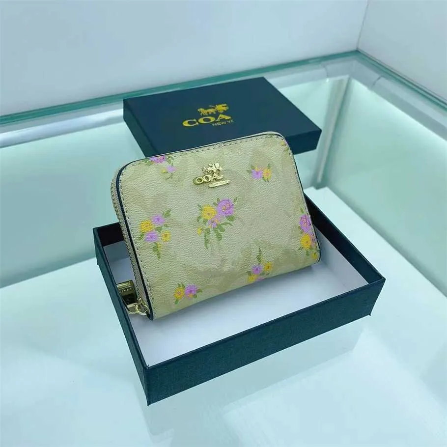 New Camellia Blossom Short Style Single Zipper Womens Handbag Zero Wallet 70% Off Online sales
