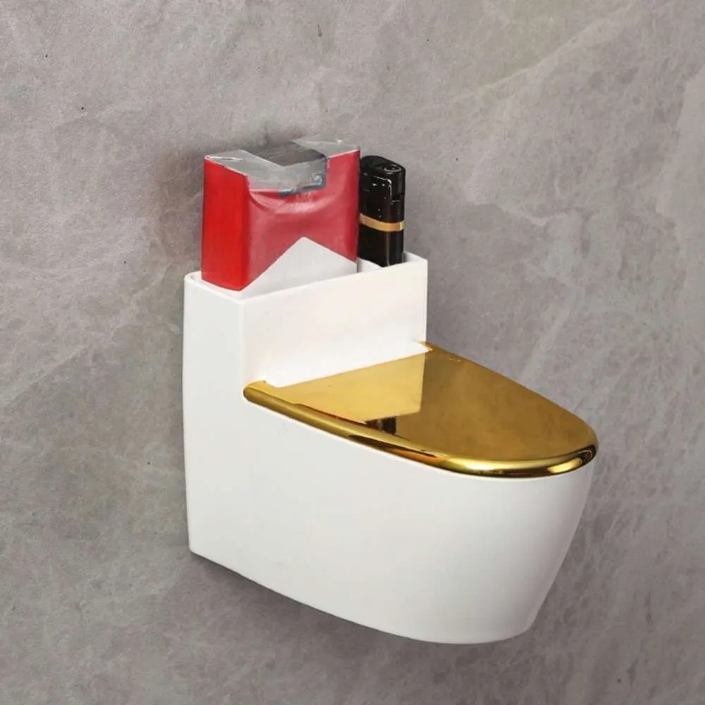 Cendrier de toilette de vente chaude pour la créativité domestique avec couvercle, salon, toilettes murales, cendrier de salle de bain, concepteur de cendrier