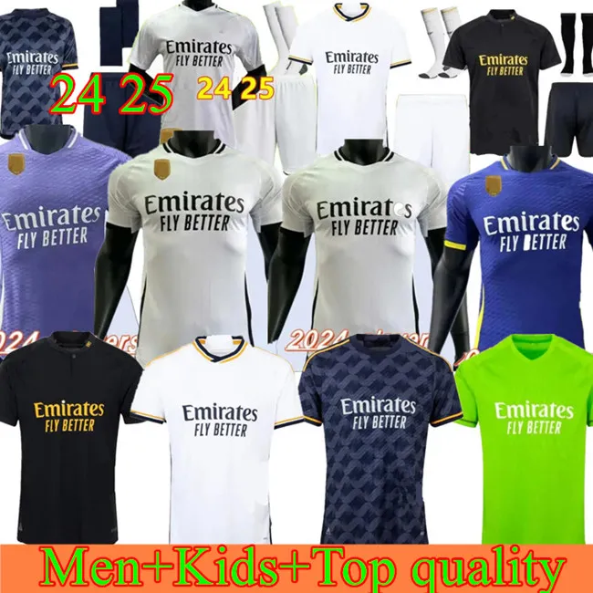 2024Real MadridS fans Spelerversie Voetbalshirts VINI JR BELLINGHAM REAL MaDriDS VALVERDE ASENSIO 24 25 Real Madrid voetbalshirt heren kinderkits