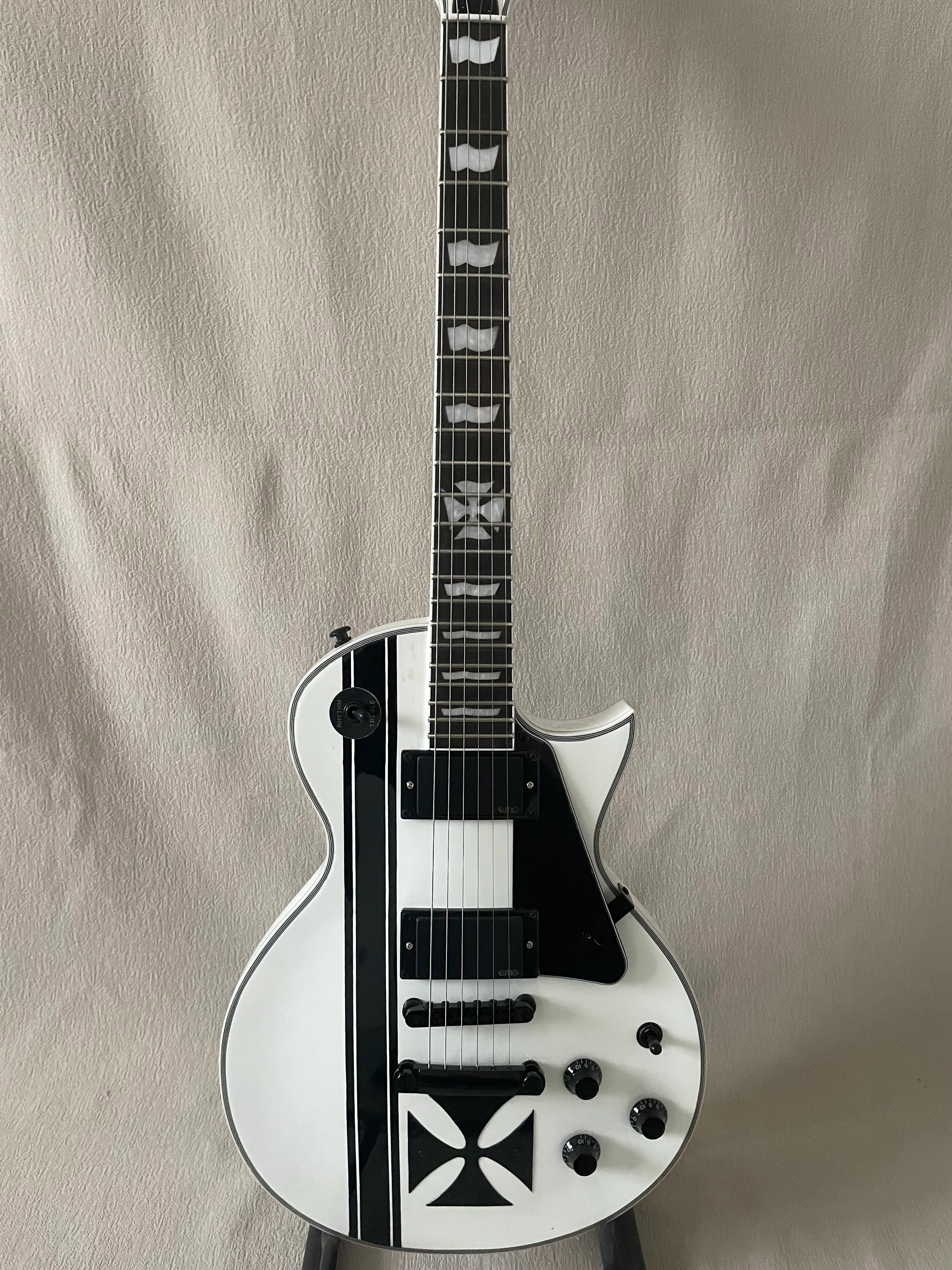 Custom Iron Cross SW White Classic Electric Guitar