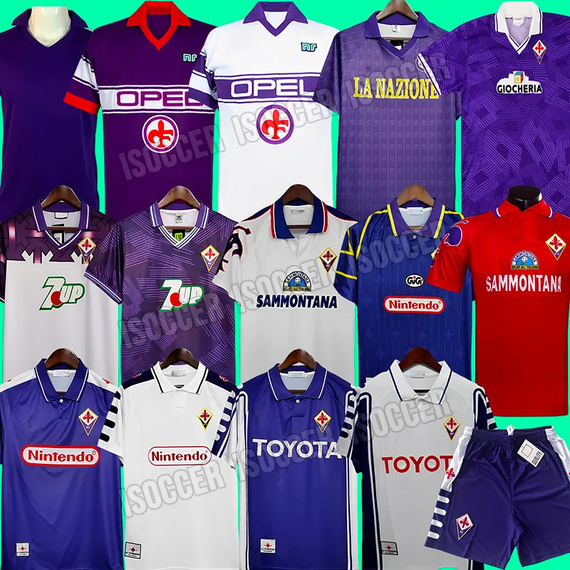1995 2024 Fiorentina Soccer Shotshirt Pantaloncini Da Calcio Vintage Batistu R.Baggio Dunga 2024 Fiorentina Retro Jersey Da 14 46 DHgate