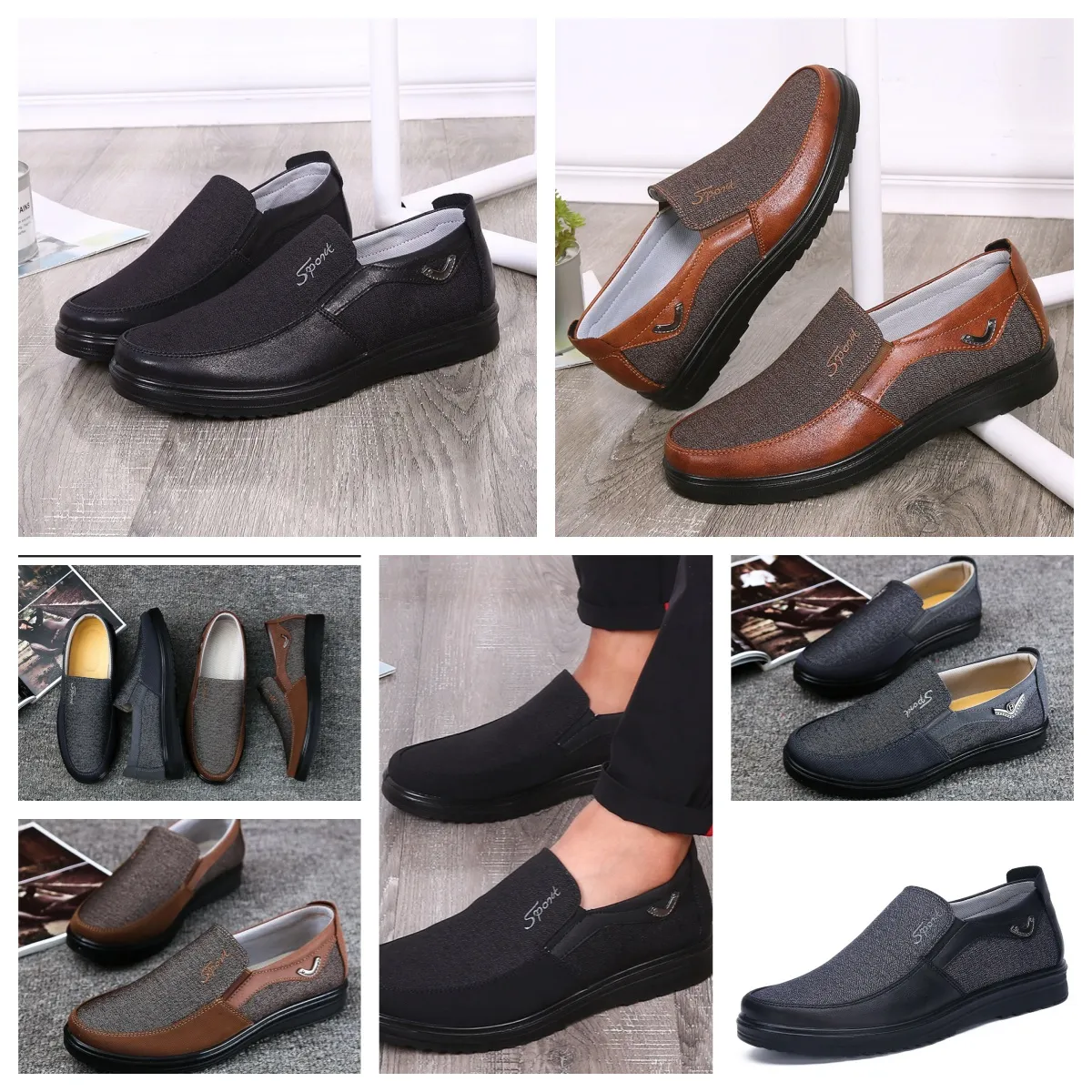 Chaussures GAI baskets chaussures décontractées hommes unique affaires bout rond chaussure décontracté Softs semelle pantoufle plat hommes chaussures de confort classiques tailles souples EUR 38-50