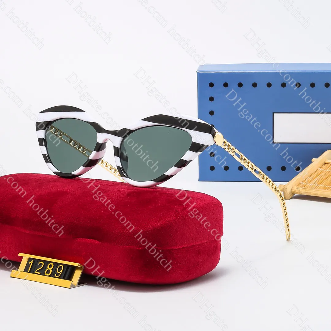Luxe Cat Eye-zonnebril voor dames Designer gepolariseerde zonnebril Mode Gouden spiegelbenen Outdoor reizen Strandzonnebril 7 kleuren