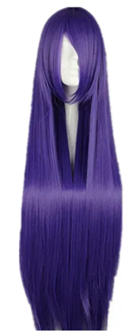 Парики Feishow Hair Purple Diamond Blue 40 дюймов/100 см в длину синтетический теплостойкий костюм для салона косплей прямой парик