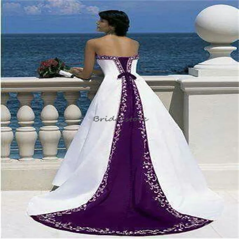 Roman Purple Gothic Wedding Dress Strapless Satin... From Bridalstore, $102.47 | DHgate.Com Roman Purple Gothic Wedding Dress Strapless Satin... From Bridalstore, $102.47 | DHgate.Com