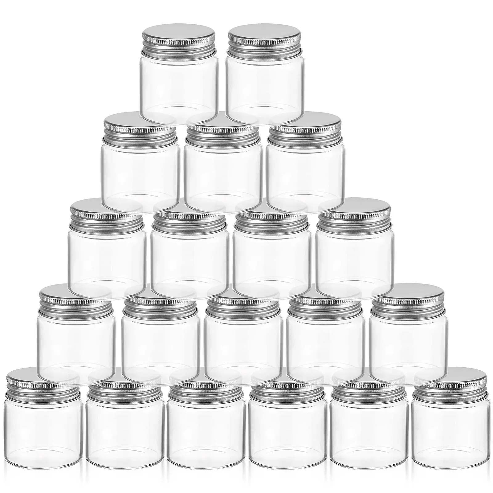 瓶20個小さな瓶の小さなガラスジャー蓋付き小さな容器ガラスの食べ物は50mlの透明なガラス瓶をキッチン用