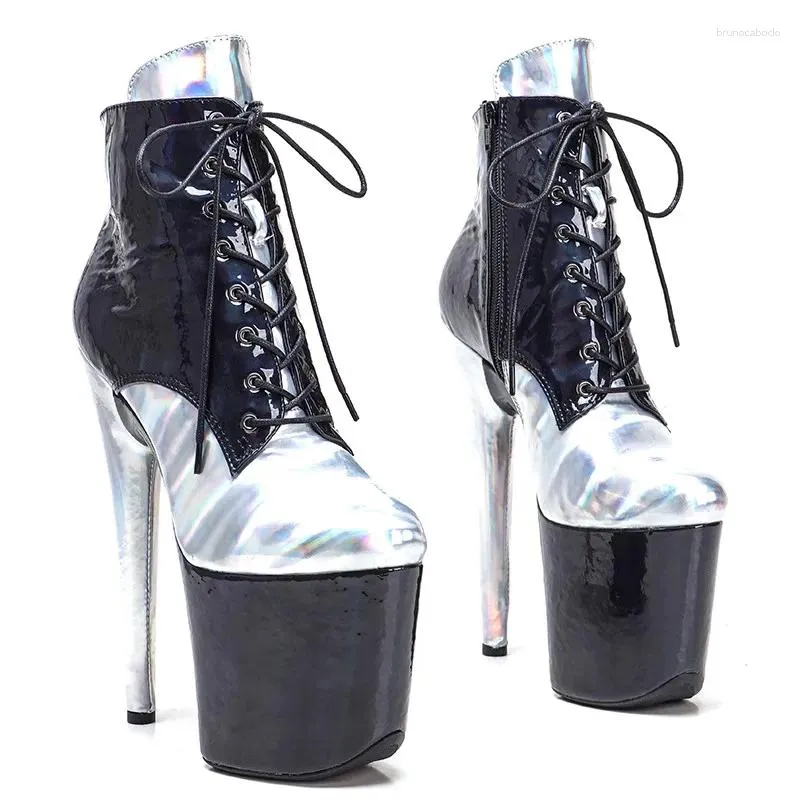 Dance Shoes 20CM/8inches PU Upper Modern Sexy Nightclub Pole High Heel Platform Women's Ankle Boots 485